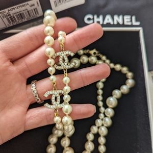Authentic Chanel Long Pearl Necklace